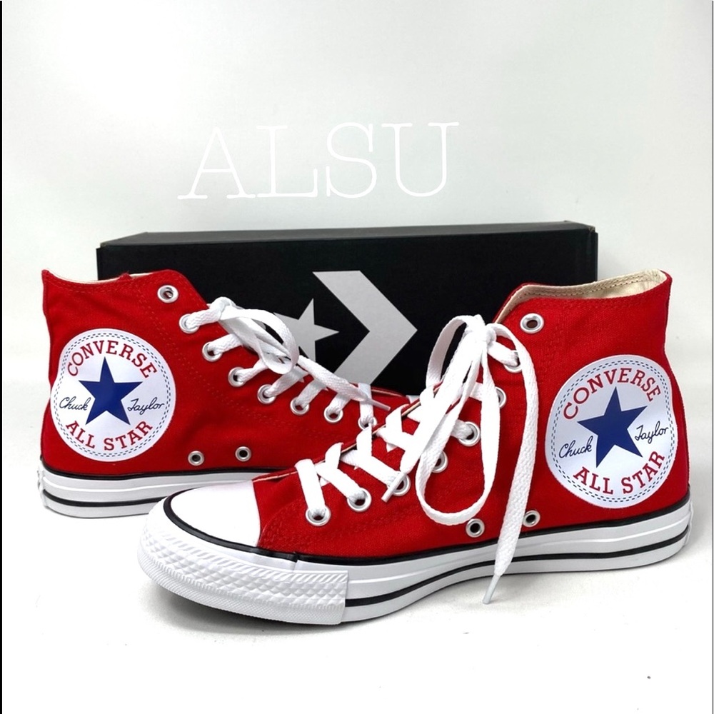 Converse Ctas HI Big Logo Red W AUTHENTIC - Picture 2 of 6